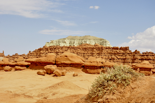 a row of goblins at Goblin Valley State Park